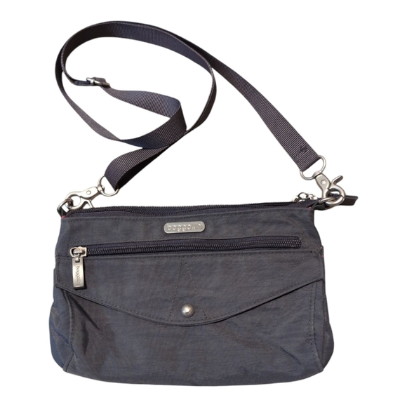 Baggallini Handbags - BAGGALLINI Nylon Gray Crossbody Bag Travel Purse
